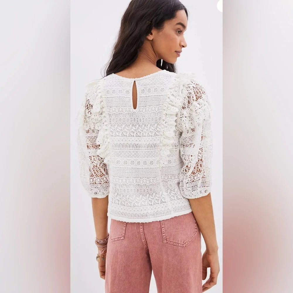 Anthropologie Seen Worn Kept Serena Lace Blouse